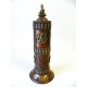 F695  Very Artistic Tibetan Cylinder Shape Copper Incense Burner Made in Nepal